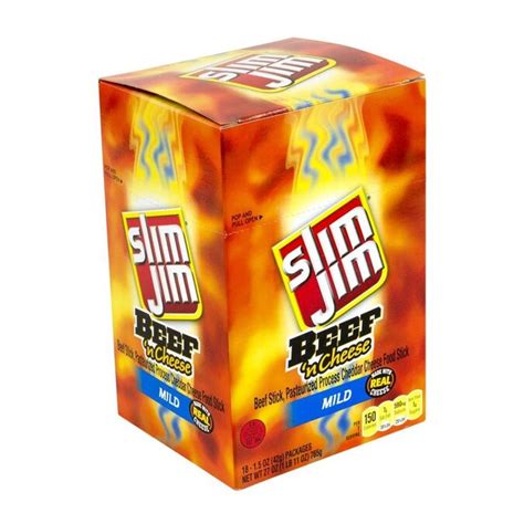 Slim Jim Slim Jim Beef and Cheese, 1.5 oz, 18 in the Snacks & Candy department at Lowes.com