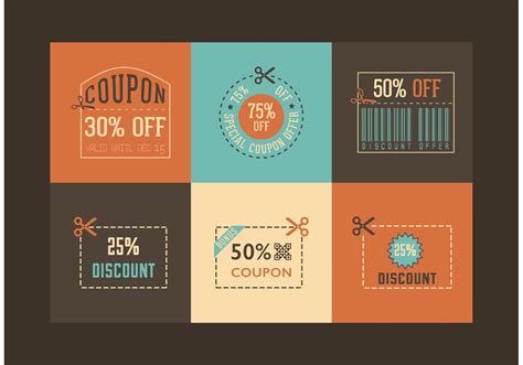 Free Retro Coupon Designs Vector - Download Free Vector Art, Stock ...