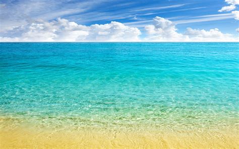 nature, Landscape, Sea, Beach, Horizon, Caribbean, Tropical, Clouds, Sand, Turquoise, Summer ...