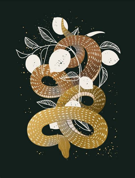 Snake Hand Drawn Vector Illustration with Grunge Texture for Poster, T-shirt, Book Cover ...