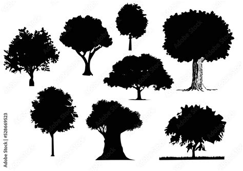 Oak Tree Design, Oak Tree Vectors, Oak Tree Cut files, Svg, Tree Svg, Oak Tree SVG - EPS - Ai ...