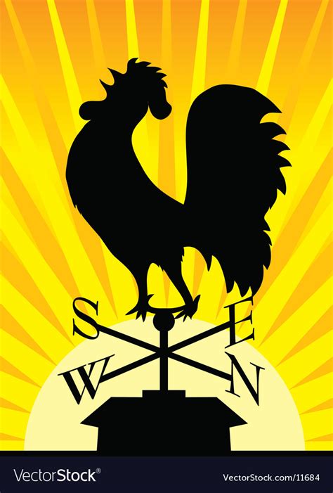 Weathervane rooster Royalty Free Vector Image - VectorStock