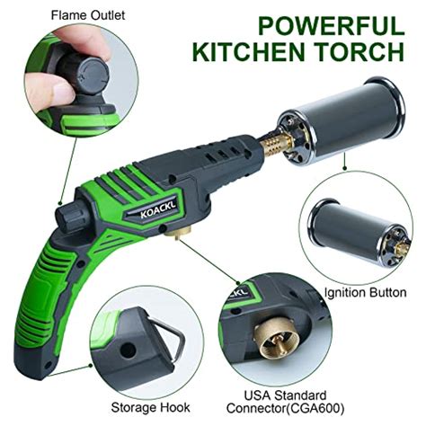 Koackl Powerful Grill Gun Propane Torch, Campfire Starter, Charcoal Lighter, Culinary Kitchen ...