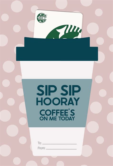 Free Printable for Starbucks Gift Card – Just Posted