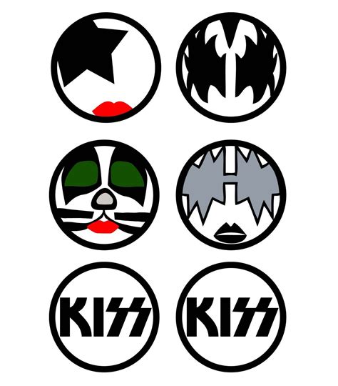 kiss+rockband+templates | used their make-up designs to create paper templates for which I ...