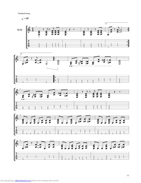 Heavy Metal Riffs 1 guitar pro tab by Exercises - Metal @ musicnoteslib.com