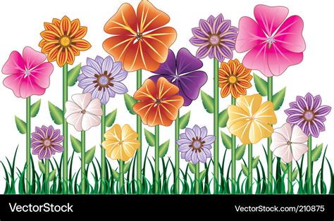 Flower garden Royalty Free Vector Image - VectorStock