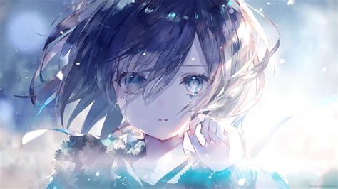 Winter Anime Girl Crying In The Snow Live Wallpaper - MoeWalls