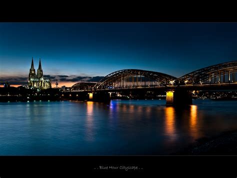 Blue Hour Cityscape . .. | View On Black The Hohenzolle… | Flickr