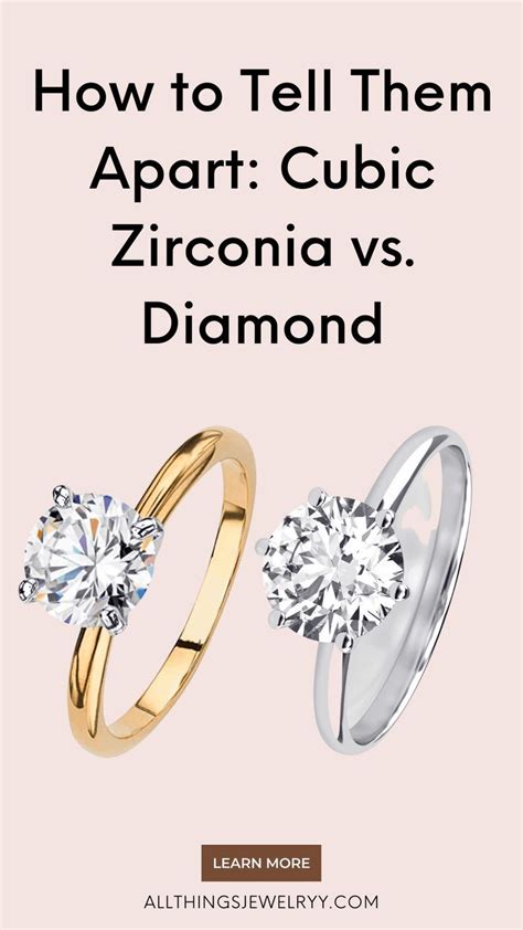 How To Tell Them Apart: Cubic Zirconia vs. Diamond | Cubic zirconia engagement rings, Diamond ...