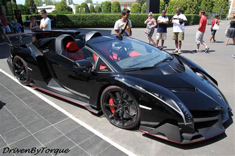 Black Lamborghini Veneno Roadster at Lamborghini Factory - GTspirit