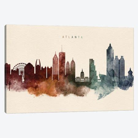 Atlanta Skyline Canvas Wall Art by WallDecorAddict | iCanvas