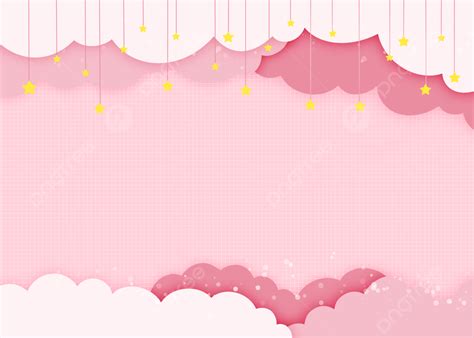 Pink Cute Baby Clouds Stars Background, Wallpaper, Pink Background Wallpaper, Pink Background ...