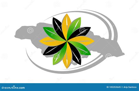 Jamaica Flower Logo Design Template Stock Vector - Illustration of food, equalizer: 105353645