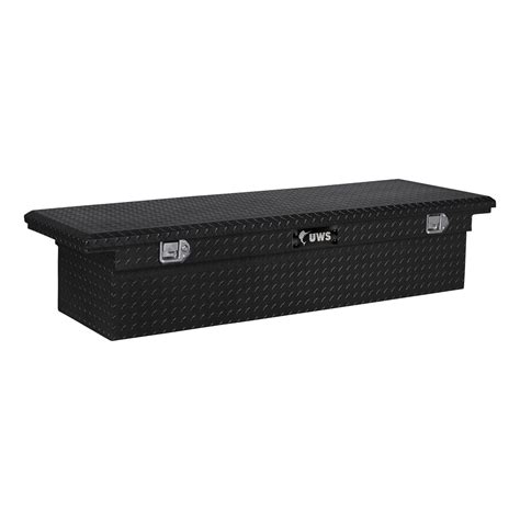 UWS EC10232 Low Profile Truck Tool Box (60 Inch Crossover Tool Box - Gloss Black Powder-Coated ...