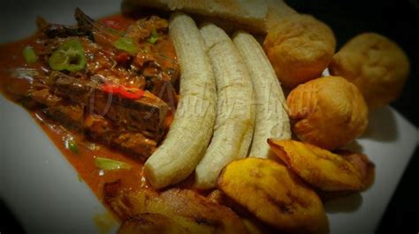 Jamaican boiled green banana fried dumplings fried plantains and mackerel | Jamaican recipes ...