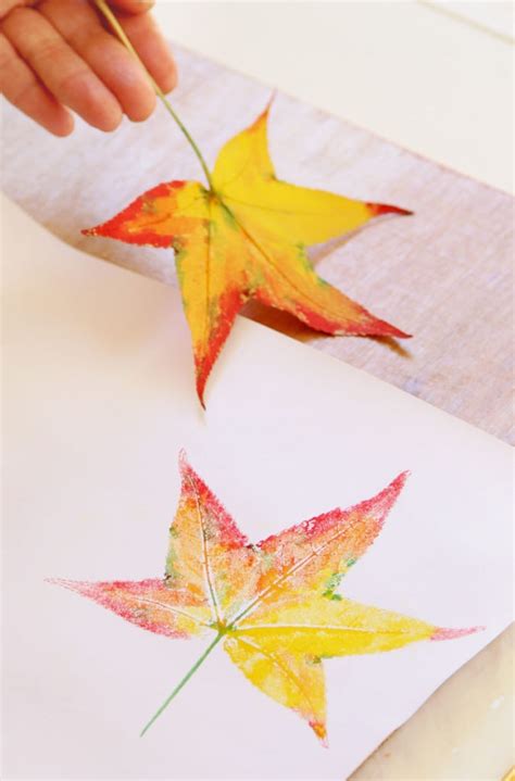 5 Minute Beautiful Leaf Prints Art (& 3 Secret Tips) - A Piece Of Rainbow