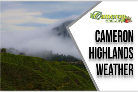 Cameron Highlands Weather - Cameron Highlands Online 2024