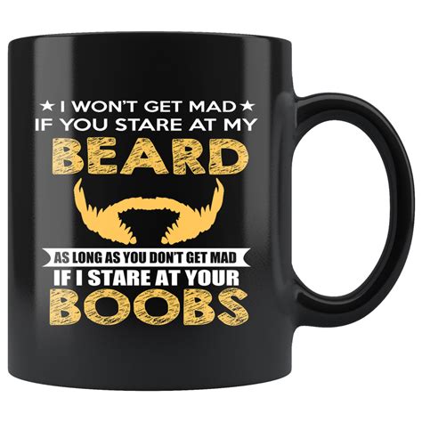 Funny Beard Black Ceramic Coffee Mug Quotes Cup Sayings – uscoolprint