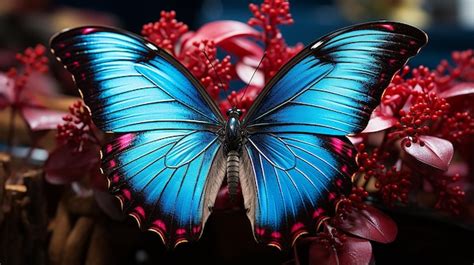 Premium AI Image | Blue_Morpho_Butterfly