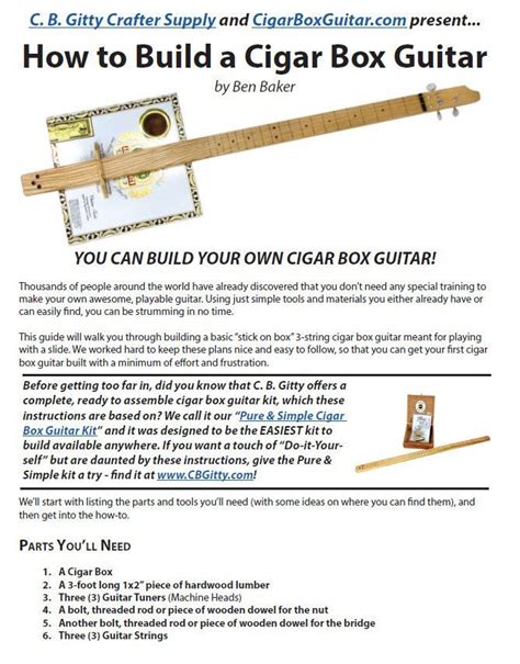 How to Build a 3-string Cigar Box Guitar – Free Plans – The How-To Repository for the Cigar Box ...