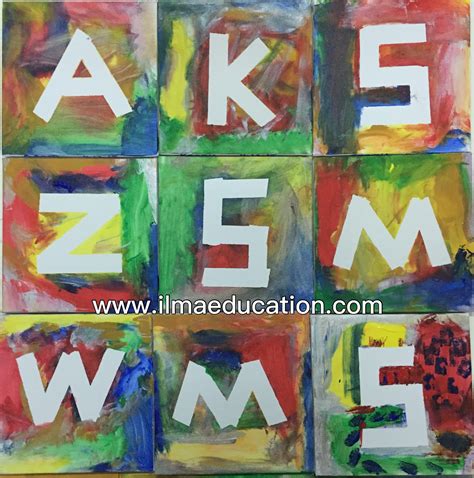 ILMA Education: Masking Tape Letter Painting