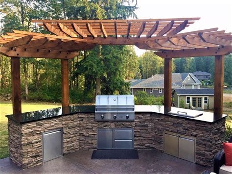 Pergola BBQ Island-bright | Eagle Outdoor Living LLC