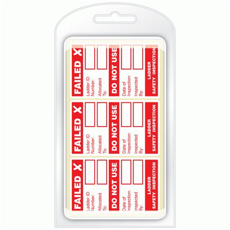 Buy Ladder Safety Inspection Labels | Ladder Inspection Stickers