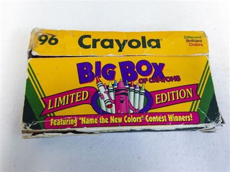 96 Crayola BIG BOX OF CRAYONS LIMITED EDITION featuring "Name the New Colors" Contest Winners ...