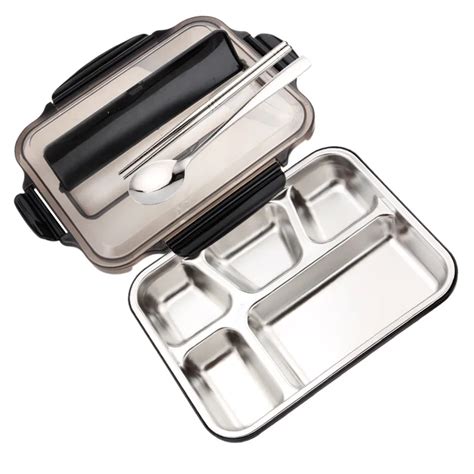 UPORS Lunch Box Containers With Compartments Portable Stainless Steel Lunch Box For Kids with ...