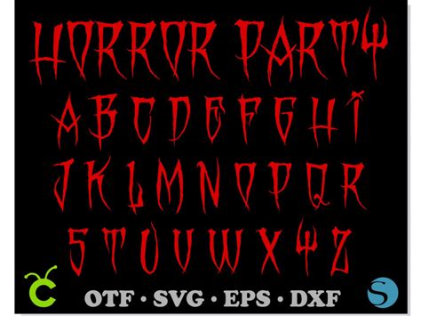 Craft Supplies & Tools File Svg Letters Horror Svg Horror Font SVG Horror Svg Font Font SVG ...