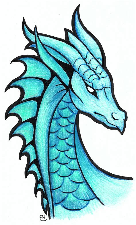 Blue Dragon Drawing | Free download on ClipArtMag