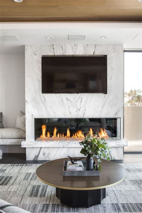 Marble Wall with TV / Fireplace : HomeDecorating