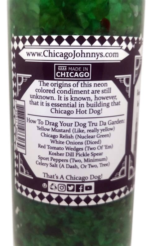 Chicago Hot Dog Relish | Neon Green Sweet Relish – Chicago Johnnys