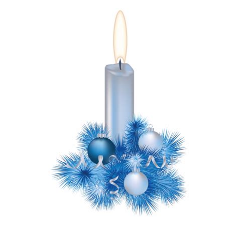 Christmas Blue Candle Blue Christmas Clipart - Clip Art Library