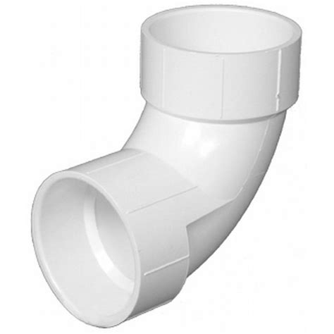 Charlotte Pipe 8 in. PVC DWV 90-Degree 1/4 Hub x Hub Elbow-PVC 00300 1800 - The Home Depot