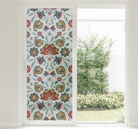 Floral ornament window decal - TenStickers