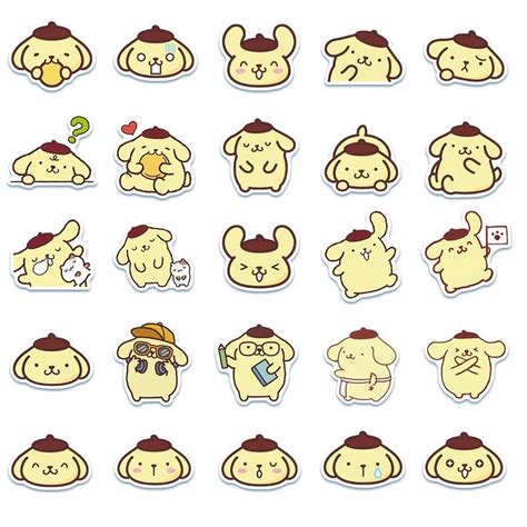 50pcs/set Cartoon Stikers, Kawaii Cute Pompompurin Stickers, Stickers For Laptop Skateboard ...