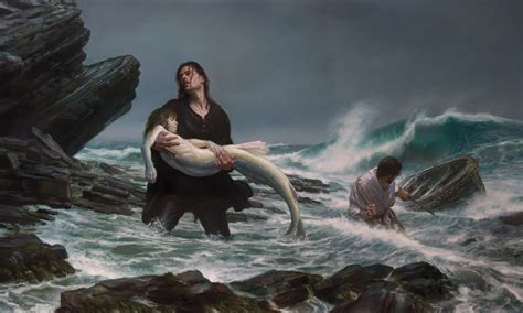 Man carrying mermaid illustration, mermaids, artwork, fantasy art, Donato Giancola HD wallpaper ...