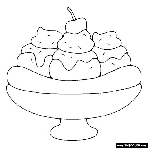 Banana Split Coloring Page