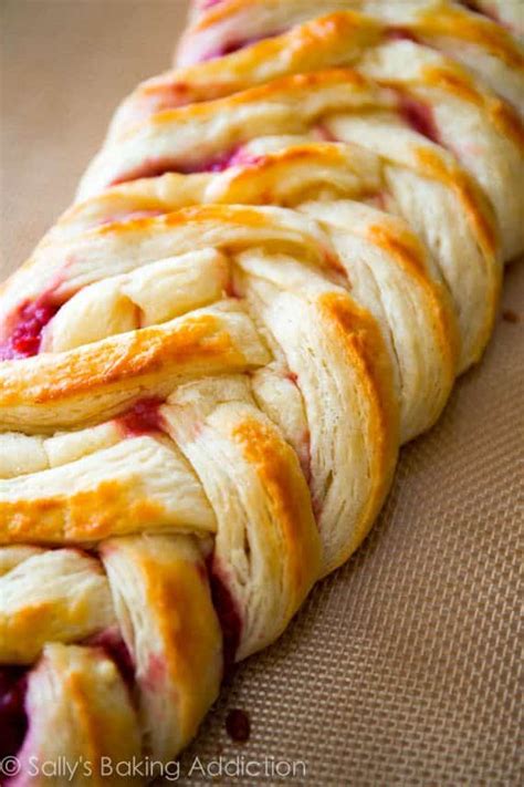 Iced Raspberry Danish Braid - Sallys Baking Addiction