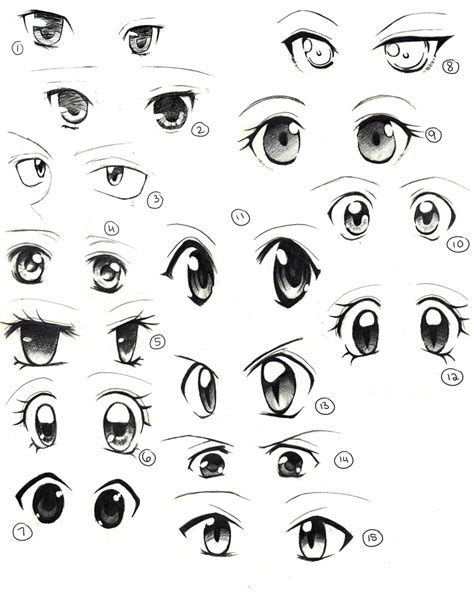 Anime Eyes Practice by saflam on DeviantArt