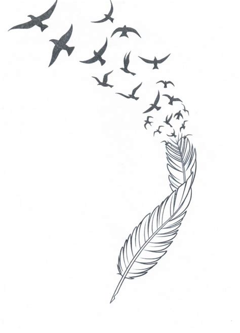 Feather n birds tattoo stencil Arm Tattoos With Meaning, Bird Tattoo Meaning, Feather With Birds ...