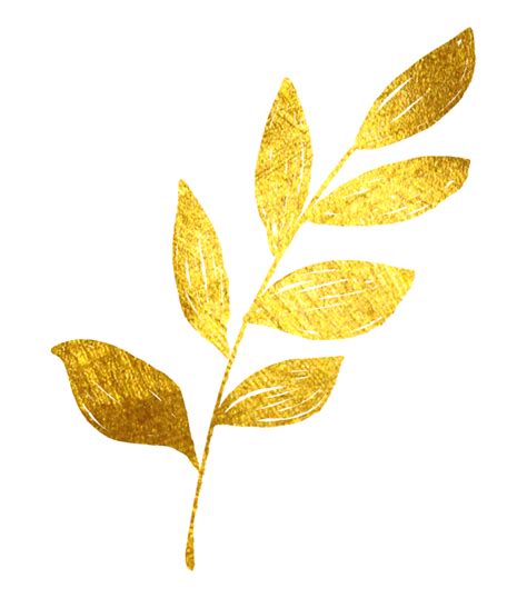 Gold leaf glitter metallic 10336335 PNG