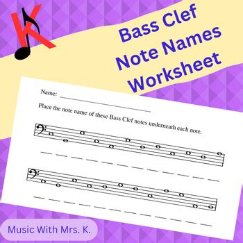 Bass Clef Note Reading Packet Answers | Bass Clef Notes