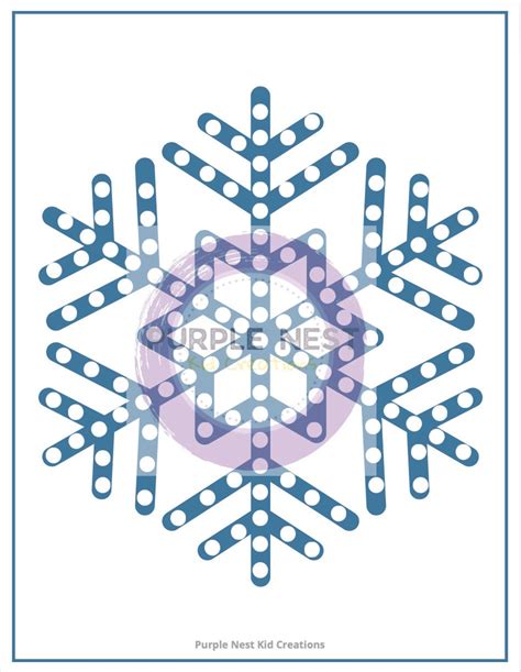 Snowflakes Dot Art Printable Activities Snow Q-tip Painting - Etsy