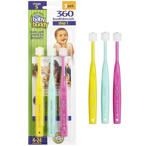 Baby Brilliant Baby Toothbrush Step 2 STAGE 6 Oral Care Program Red Health & Grooming ...