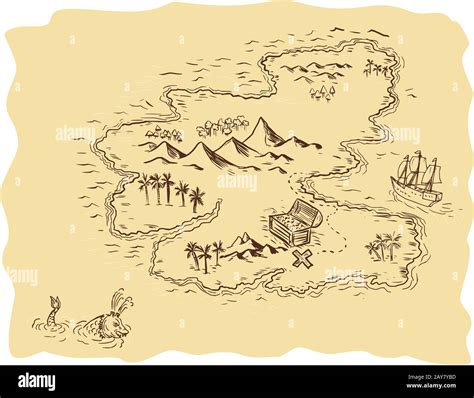 Pirate treasure map hi-res stock photography and images - Alamy