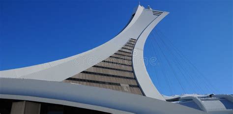 The Montreal Olympic Stadium and Tower. Editorial Stock Photo - Image ...