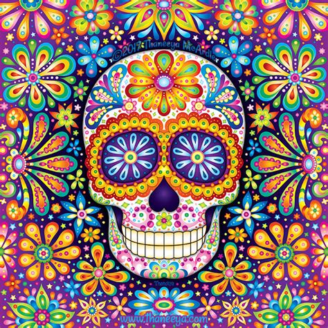 Day of the Dead Art: A Gallery of Colorful Skull Art Celebrating Dia de los Muertos — Art is Fun